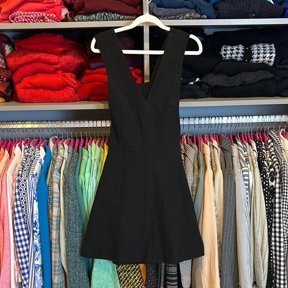 Felicity & Coco black v neck back cut out sleeveless dress size XS